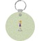 Custom Character (Woman) Round Plastic Keychain (Personalized)