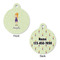 Custom Character (Woman) Round Pet Tag - Front & Back