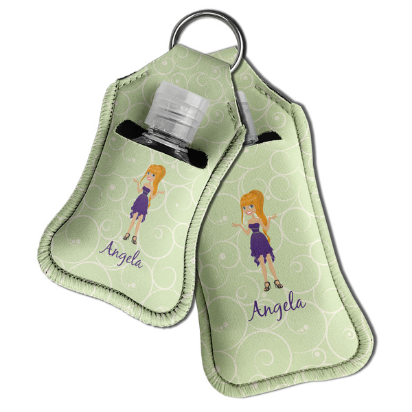 Custom Character (Woman) Sanitizer Holder Keychain - Both in Case (PARENT)