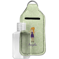 Custom Character (Woman) Hand Sanitizer & Keychain Holder - Large (Personalized)