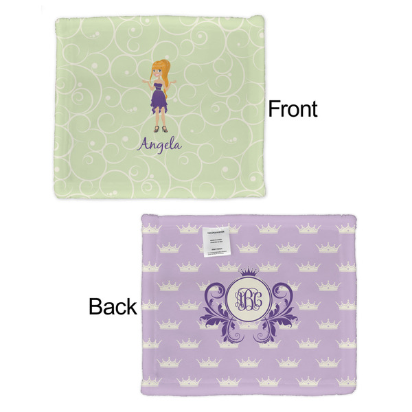 Custom Character (Woman) Security Blanket - Front & Back View