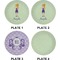 Custom Character (Woman) Set of Appetizer / Dessert Plates (Approval)