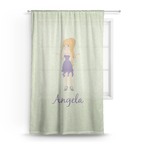 Custom Character (Woman) Sheer Curtains (Personalized)