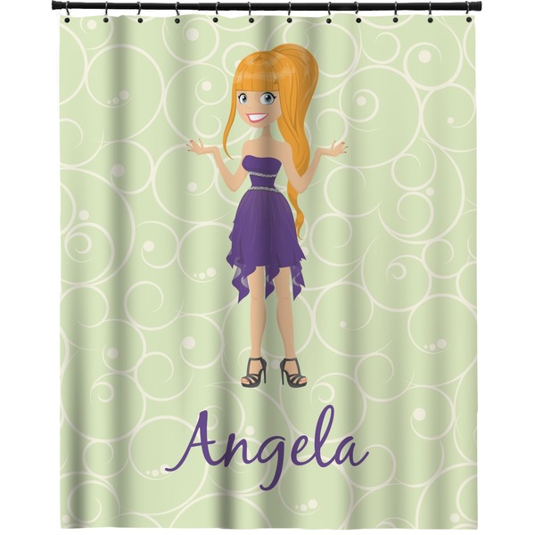 Custom Custom Character (Woman) Extra Long Shower Curtain - 70"x84" (Personalized)
