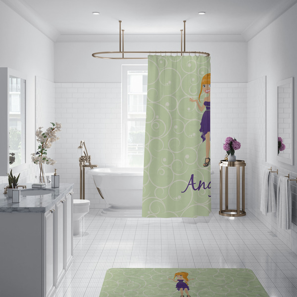 Custom Character (Woman) Shower Curtain - Custom Size