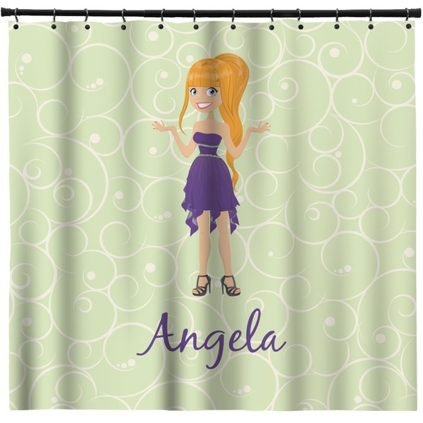 Custom Custom Character (Woman) Shower Curtain - 71" x 74" (Personalized)
