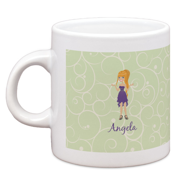 Custom Custom Character (Woman) Espresso Cup (Personalized)