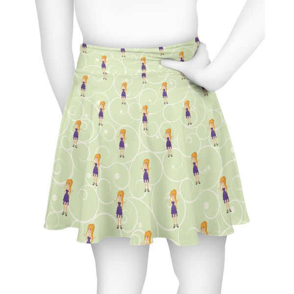 Custom Character (Woman) Skater Skirt - Back
