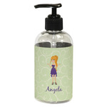 Custom Character (Woman) Plastic Soap / Lotion Dispenser (8 oz - Small - Black) (Personalized)