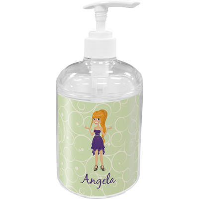 Custom Character (Woman) Acrylic Soap & Lotion Bottle (Personalized)