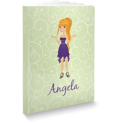 Custom Character (Woman) Softbound Notebook - 7.25" x 10" (Personalized)