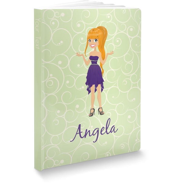 Custom Custom Character (Woman) Softbound Notebook - 7.25" x 10" (Personalized)