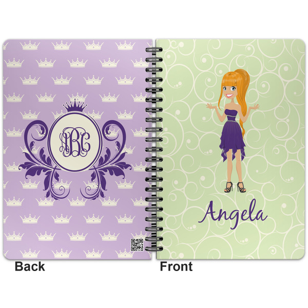 Custom Character (Woman) Spiral Journal 7 x 10 - Apvl