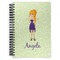 Custom Character (Woman) Spiral Journal Large - Front View
