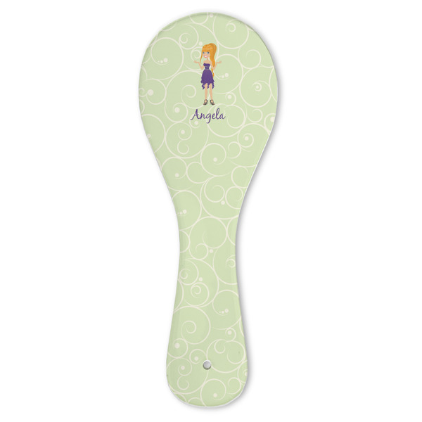 Custom Custom Character (Woman) Ceramic Spoon Rest (Personalized)