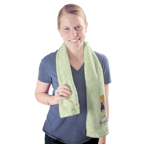 Custom Character (Woman) Sport Towel - Exercise use - Model