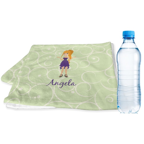 Custom Custom Character (Woman) Sports & Fitness Towel (Personalized)