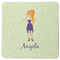 Custom Character (Woman) Square Rubber Backed Coaster (Personalized)