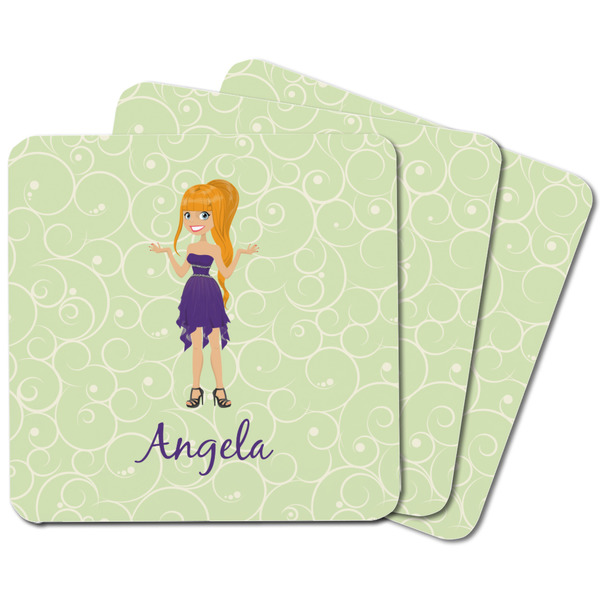 Custom Character (Woman) Square Fridge Magnet - MAIN