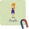 Custom Character (Woman) Square Fridge Magnet (Personalized)