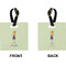 Custom Character (Woman) Square Luggage Tag (Front + Back)