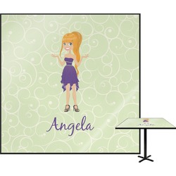 Custom Character (Woman) Square Table Top (Personalized)