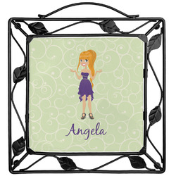 Custom Character (Woman) Square Trivet (Personalized)