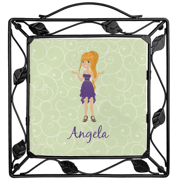 Custom Custom Character (Woman) Square Trivet (Personalized)