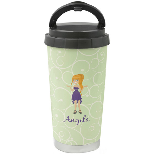 Custom Custom Character (Woman) Stainless Steel Coffee Tumbler (Personalized)