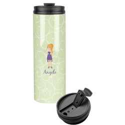 Custom Character (Woman) Stainless Steel Skinny Tumbler (Personalized)