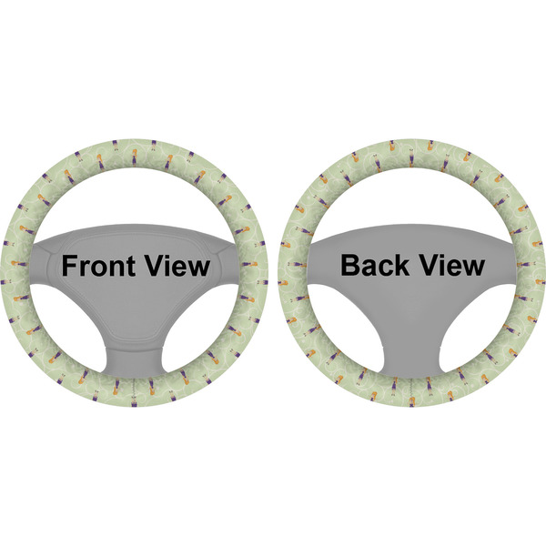 Custom Character (Woman) Steering Wheel Cover- Front and Back