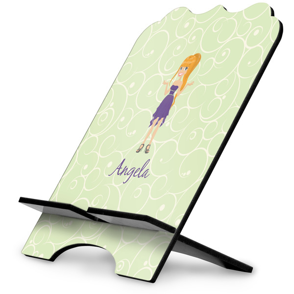 Custom Custom Character (Woman) Stylized Tablet Stand w/ Name or Text