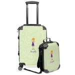 Custom Character (Woman) Kids 2-Piece Luggage Set - Suitcase & Backpack (Personalized)