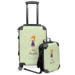 Custom Character (Woman) Kids 2-Piece Luggage Set - Suitcase & Backpack (Personalized)