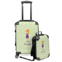 Custom Character (Woman) Kids 2-Piece Luggage Set - Suitcase & Backpack (Personalized)