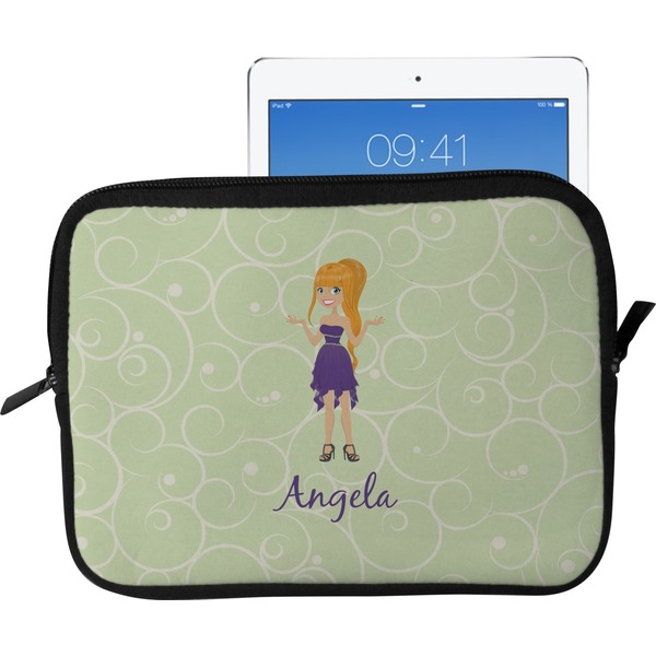 Custom Character (Woman) Tablet Sleeve (Medium)