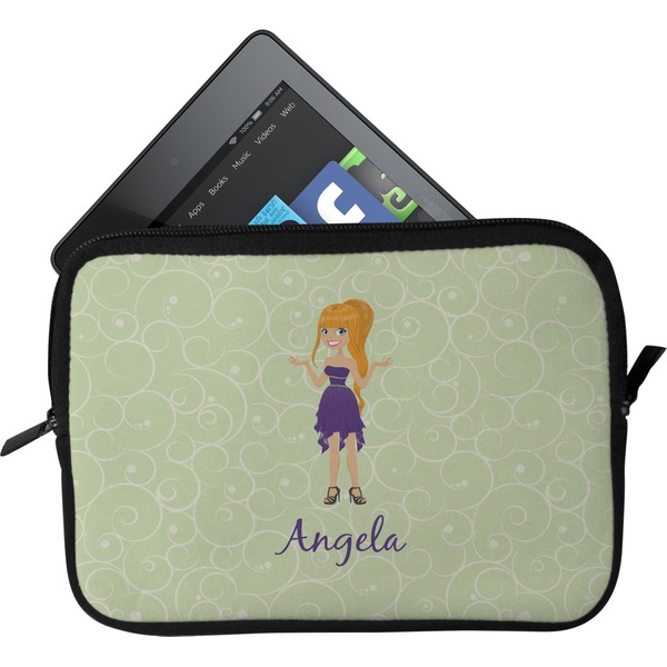 Custom Custom Character (Woman) Tablet Case / Sleeve - Small (Personalized)