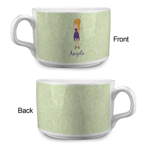 Custom Character (Woman) Tea Cup - Single Apvl