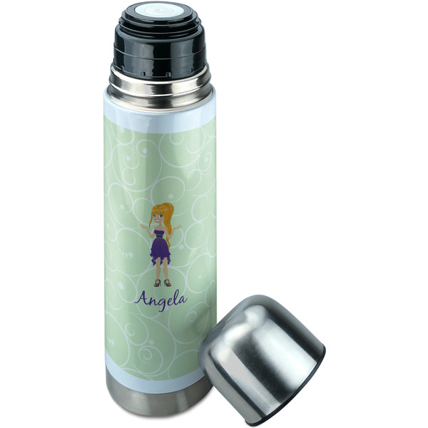 Custom Character (Woman) Thermos - Lid Off