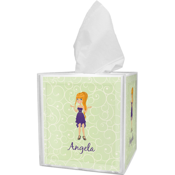Custom Custom Character (Woman) Tissue Box Cover (Personalized)