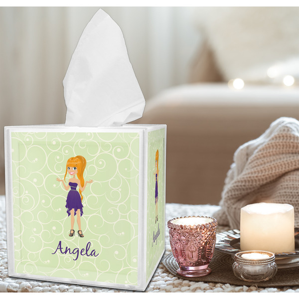 Custom Character (Woman) Tissue Box - LIFESTYLE