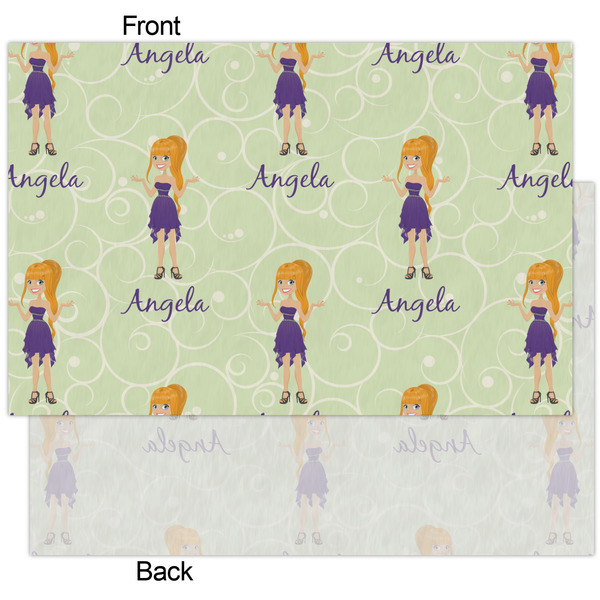Custom Character (Woman) Tissue Paper - Heavyweight - XL - Front & Back