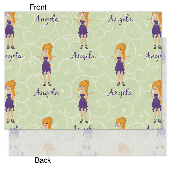 Custom Character (Woman) Tissue Paper - Lightweight - Medium - Front & Back
