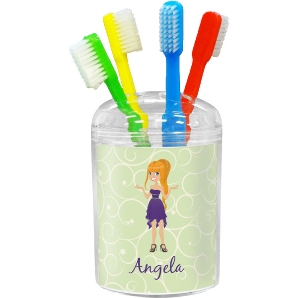 Custom Custom Character (Woman) Toothbrush Holder (Personalized)