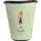 Custom Character (Woman) Waste Basket - Single Sided (Black) (Personalized)