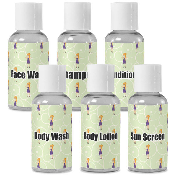 Custom Custom Character (Woman) Travel Bottles (Personalized)