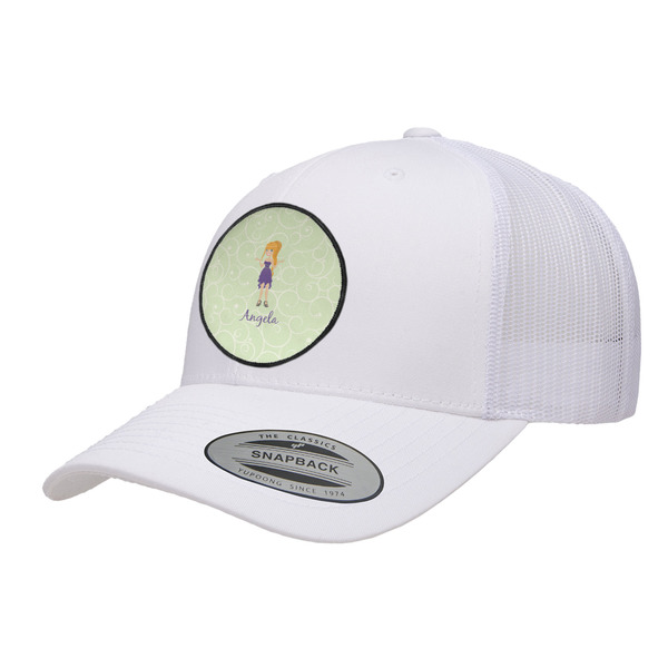 Custom Custom Character (Woman) Trucker Hat - White (Personalized)