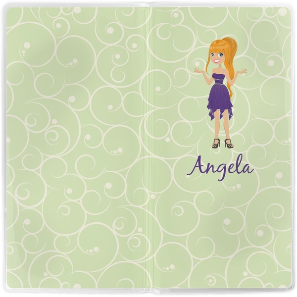 Custom Character (Woman) Vinyl Document Wallet - Apvl