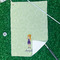 Custom Character (Woman) Waffle Weave Golf Towel - In Context