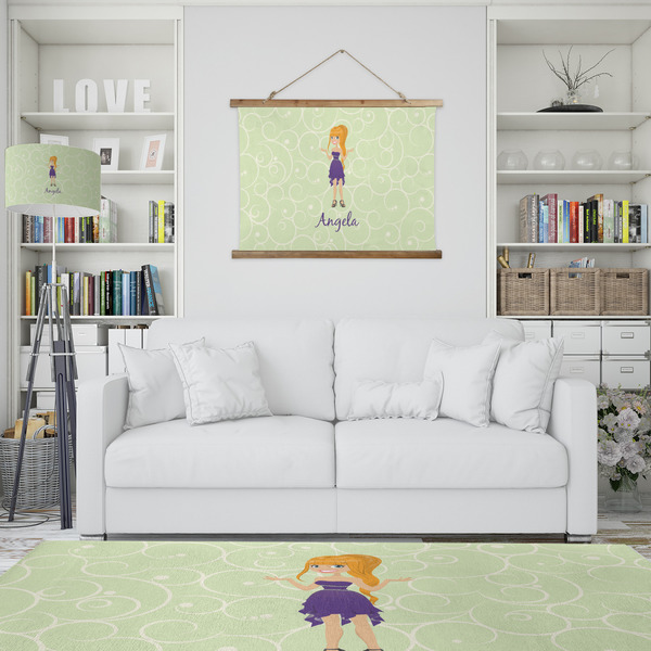 Custom Character (Woman) Wall Hanging Tapestry - IN CONTEXT